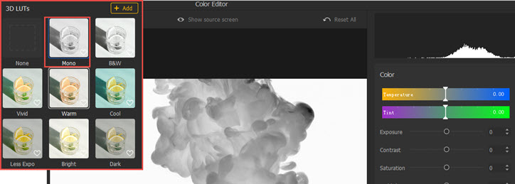 Use the Mono LUTs