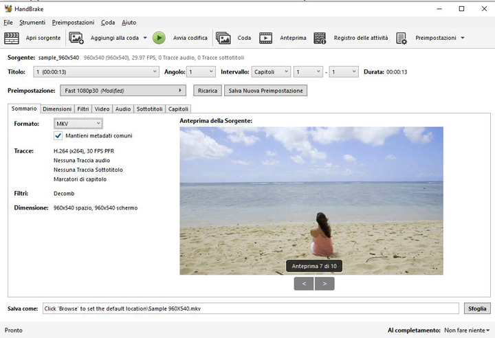 convertire file MKV in AVI