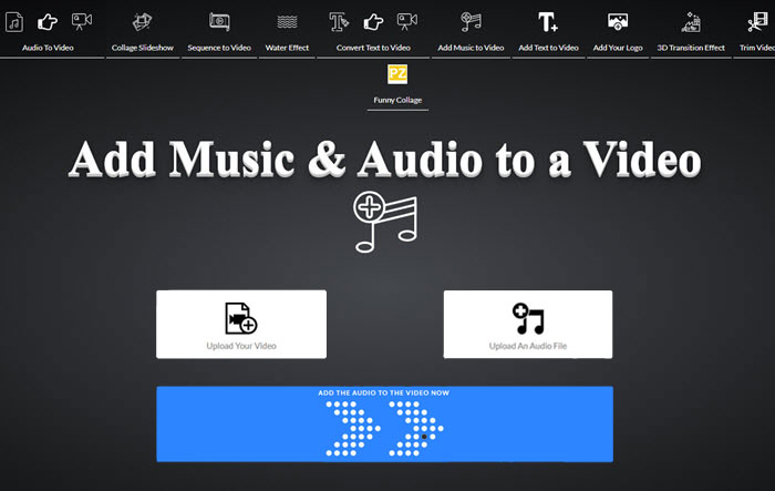 Merge audio and video online on Voice2v
