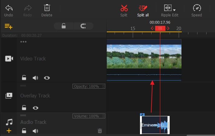 Add audio to video with VideoProc Vlogger