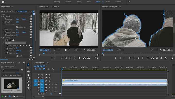 Adjust the Mask in Premiere