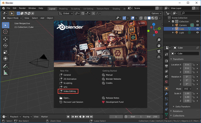 Blender Video Editor