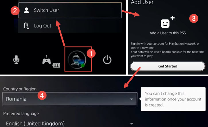 Change PSN Region on PS4