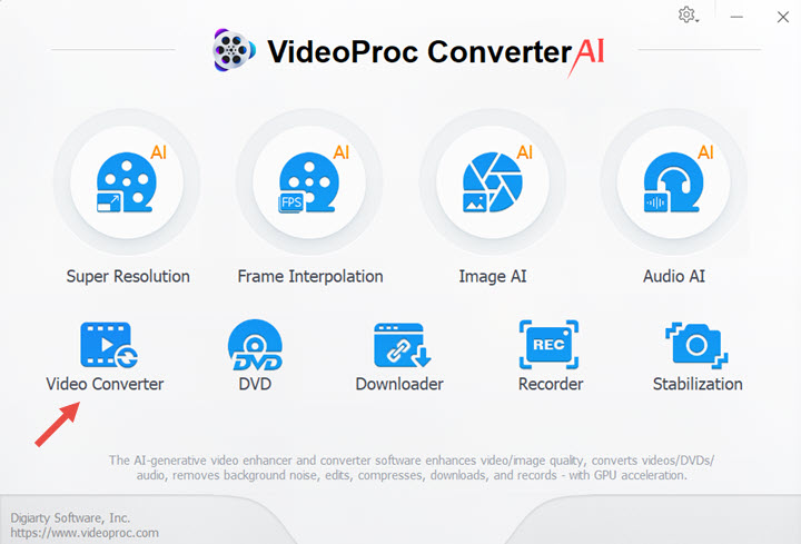 Convert MKV to MP4 with VideoProc Converter AI -1