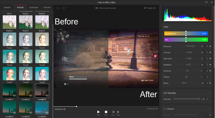 Color Grade Gaming Footage