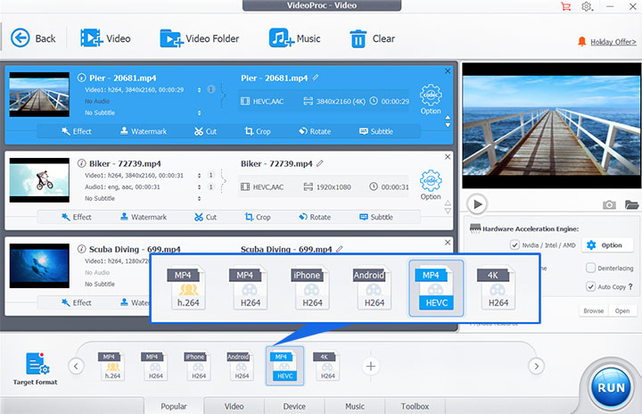 How to convert 4K video in VideoProc Converter AI - Step 1