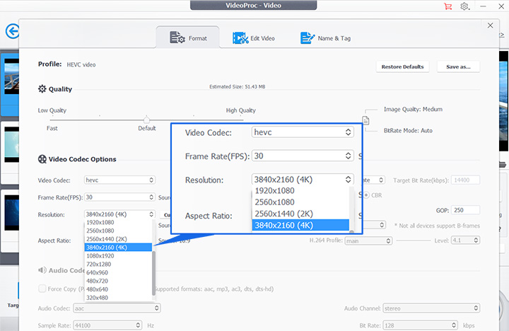 How to convert 4K video in VideoProc Converter AI - Step 2