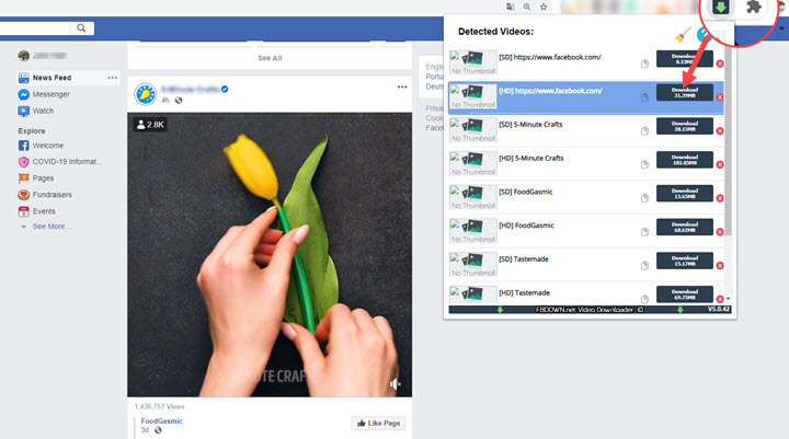 Download Facebook Video Using Video Downloader Plus
