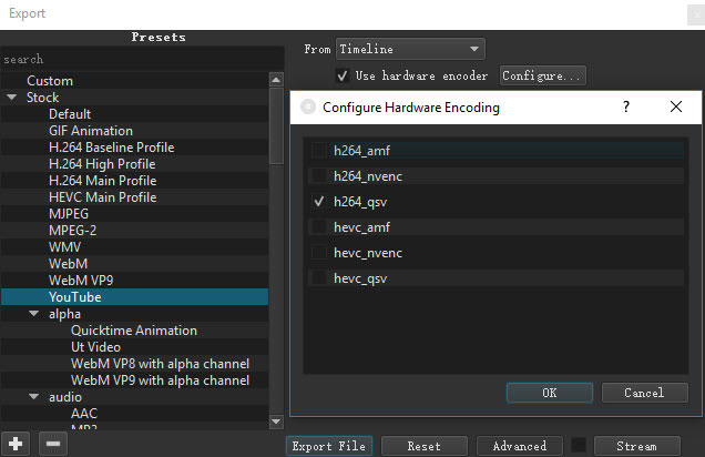 Export Shotcut Video for YouTube