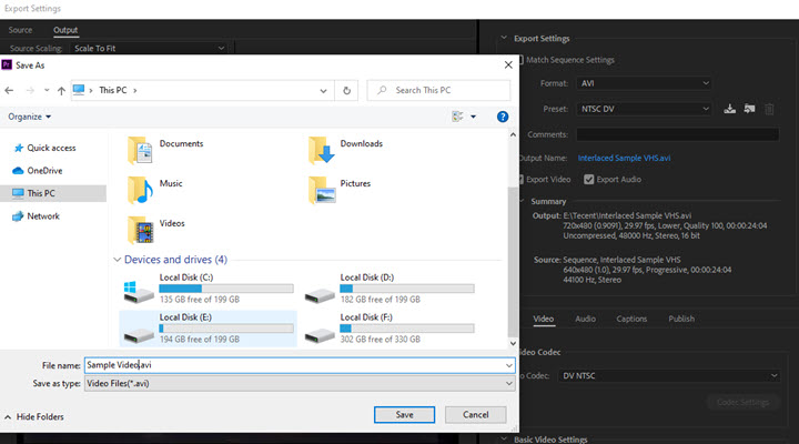 Export the video to a different drive from Premiere Pro