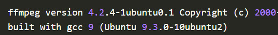 Print out FFmpeg version on Ubuntu
