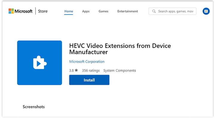 Free HEVC Video Extensions