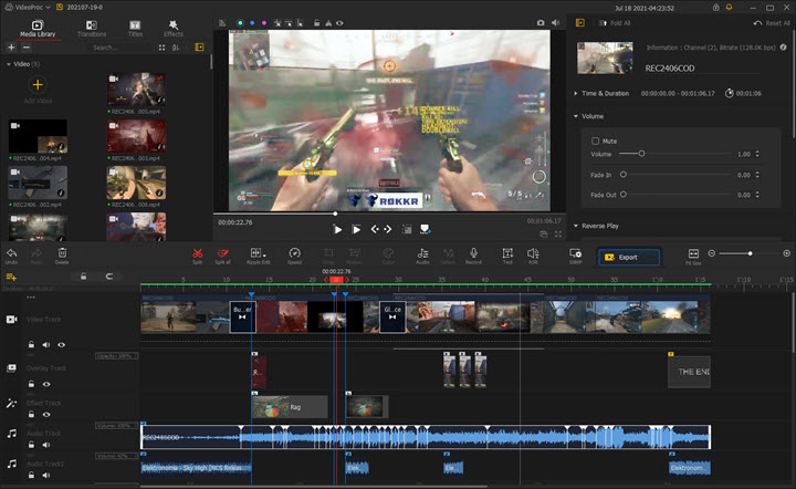 Game Montage Maker Main UI