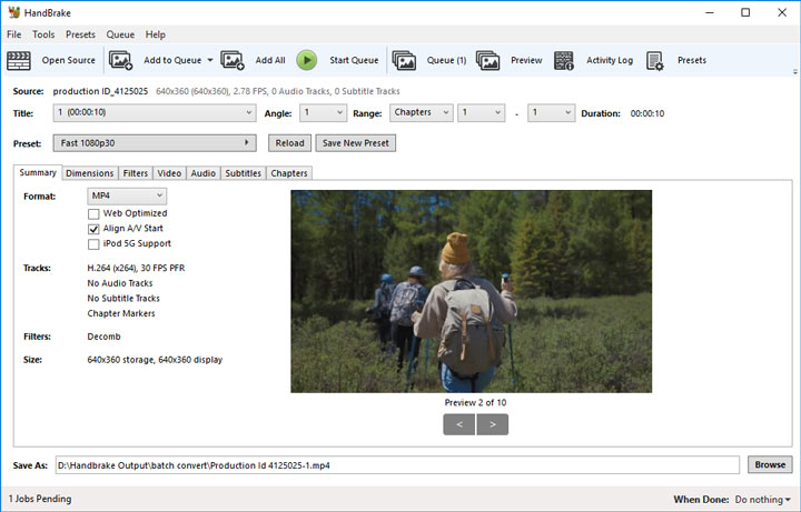 Convert Video to GIF with HandBrake