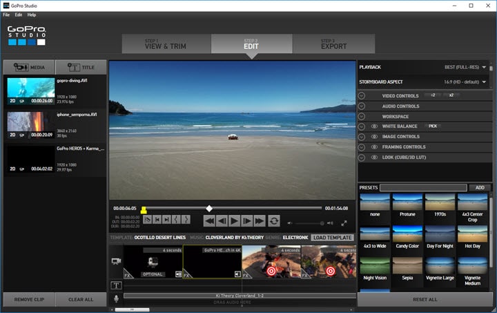 Best free video editor - 17. GoPro Studio