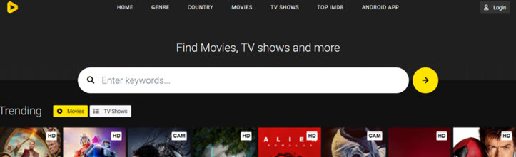 HiMovies Interface