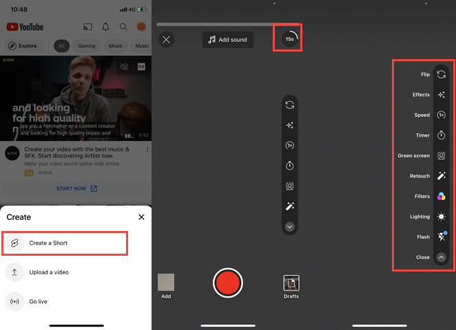How to make a YouTube Short - Step 1
