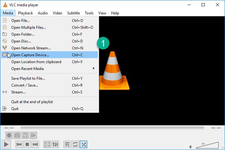 How to record your screen with VLC – Step 1