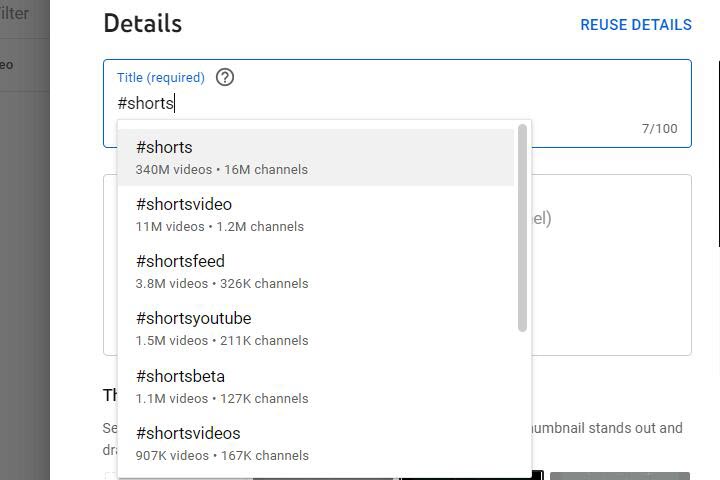 Upload YouTube Shorts from PC - step 2
