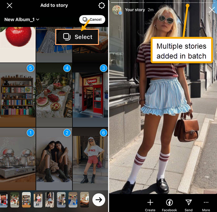 Instagram Multiple Photos Carousel