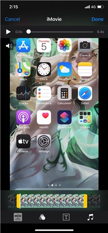 iPhone video edit in iMovie