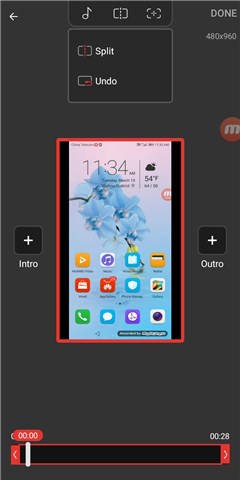 Mobizen editing page