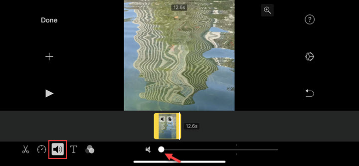 Mute a video on iPhone with iMovie