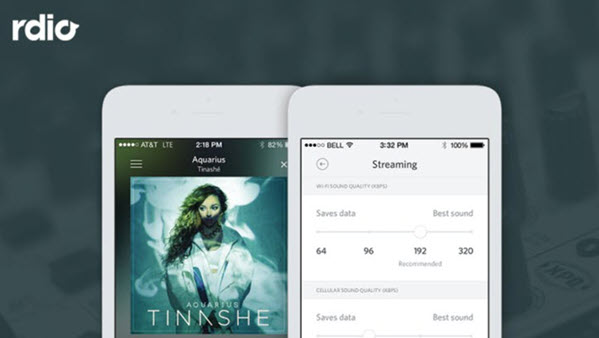 High Quality Music Streaming in Rdio