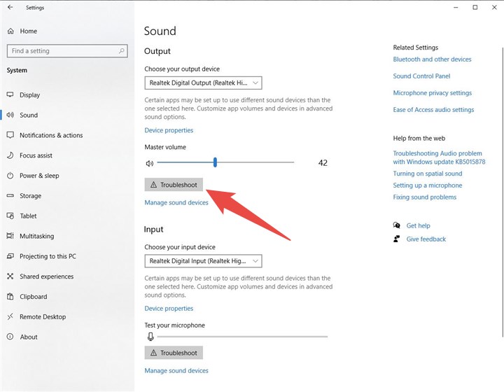sound troubleshoot on Windows 10/11