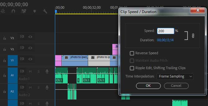 Change Video Speed in Adobe Premiere Pro