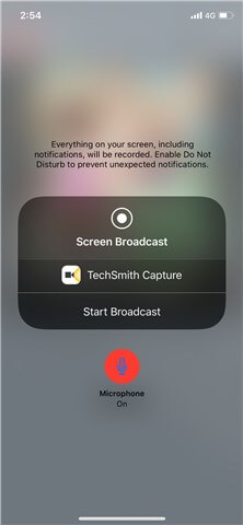 TechSmith Capture start recording