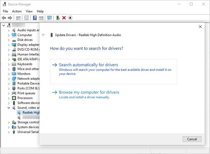 update Windows audio driver