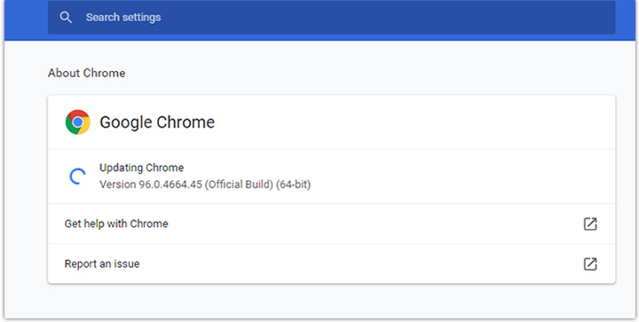 upgrade chrome