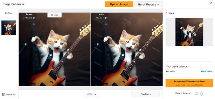 VanceAI Image Sharpening