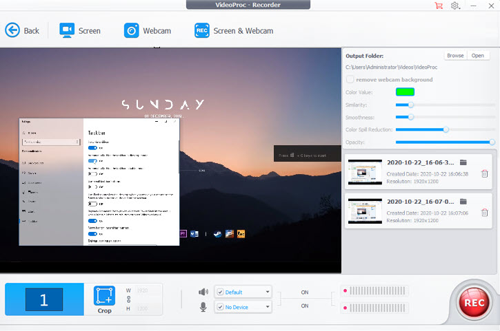 Screenshot OnlyFans with VideoProc Converter AI