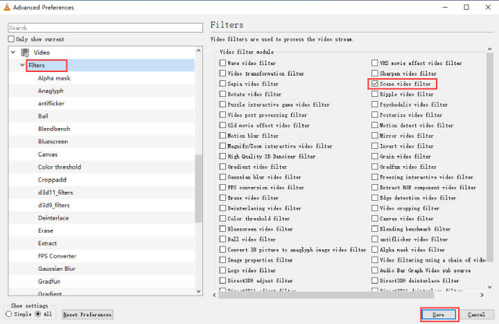 VLC Scene Video Filter