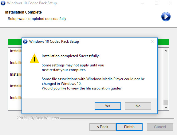 Install MOV Codec Pack Option 1
